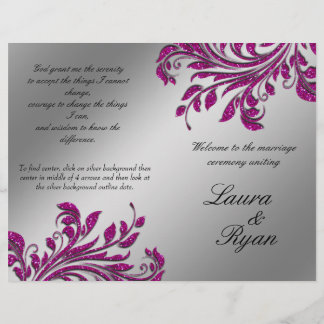 Programme de mariage des fleurs de feuilles Partie