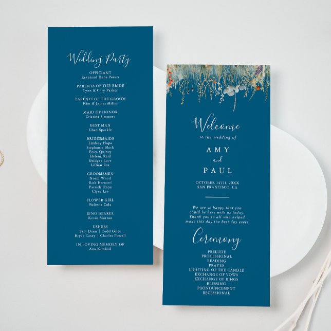 Programme de mariage des Fleurs sauvages de la Mar (Créateur téléchargé)