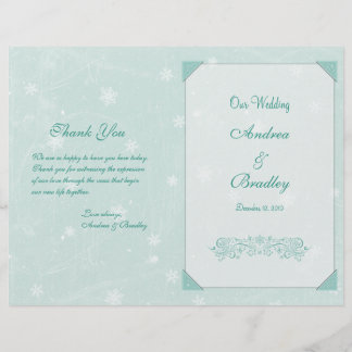 Programme de mariage des flocons d'hiver