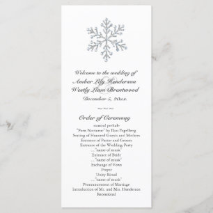 Programme de mariage des flocs de neige d'hiver (b