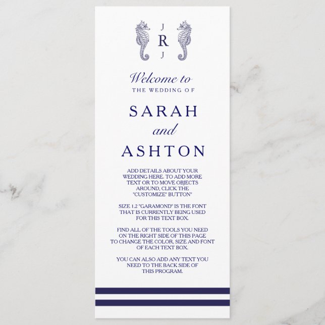 Programme de mariage des hippocampes de la marine  (Devant)