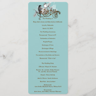 Programme de mariage des Inséparables vintages