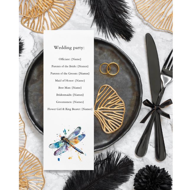 Programme de mariage des libellules, personnalisé (Créateur téléchargé)