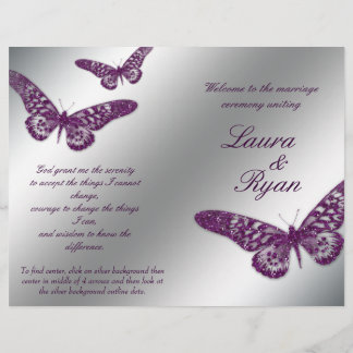 Programme de mariage des papillons Circulaire Arge