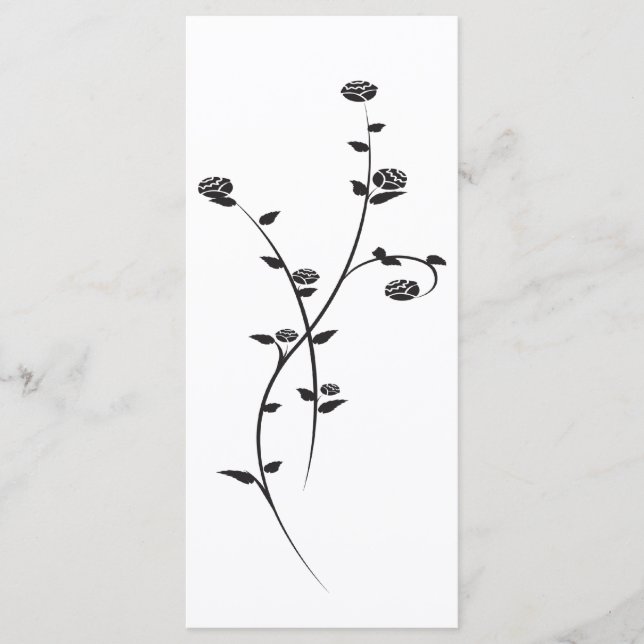 Programme de mariage des roses noires et blanches (Devant)