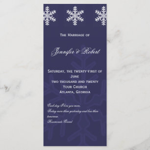 Programme de mariage d'hiver de la Marine Blue Sno