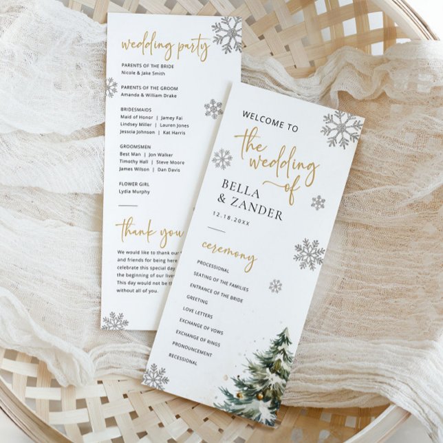 Programme de mariage d'hiver Programme de mariage  (Créateur téléchargé)