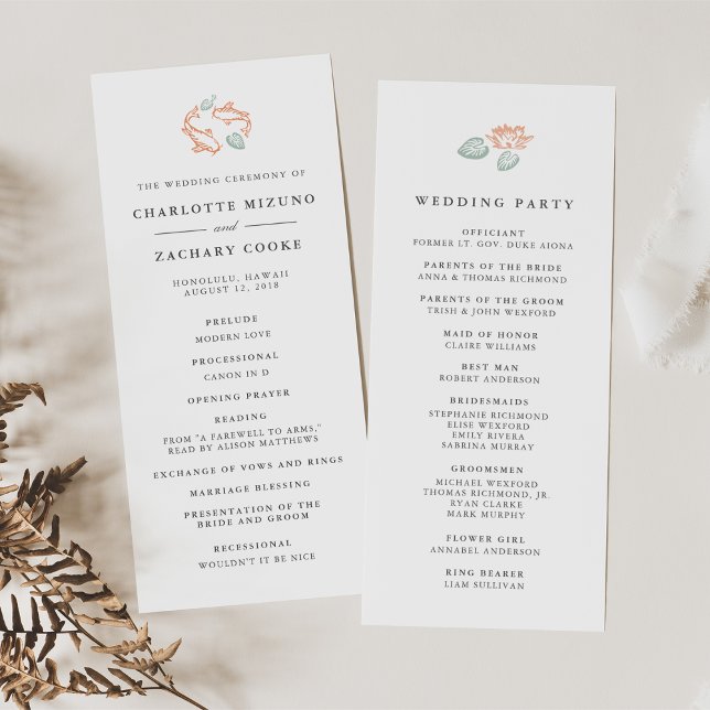 Programme de mariage double face Koi Pond (Créateur téléchargé)