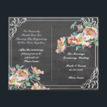 programme de mariage du tableau de bord floral<br><div class="desc">programme de mariage</div>