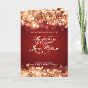 Programme de mariage Éclairage d'or