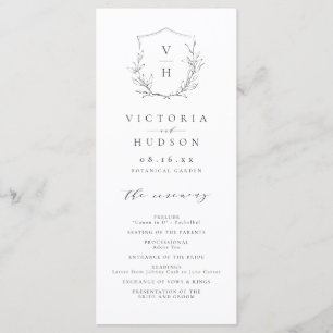 Programme de mariage Elegance botanique crête mono