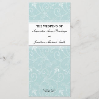 Programme de mariage - Élégant blanc victorien flo