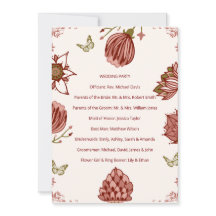 Programme de Mariage Élégant Carton de Fête Botani