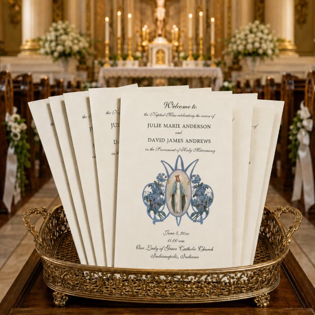 Programme de mariage élégant de la messe latine ca (Créateur téléchargé)