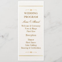 Programme de mariage élégant en or blanc | Mariage