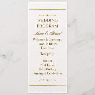Programme de mariage élégant en or blanc | Mariage