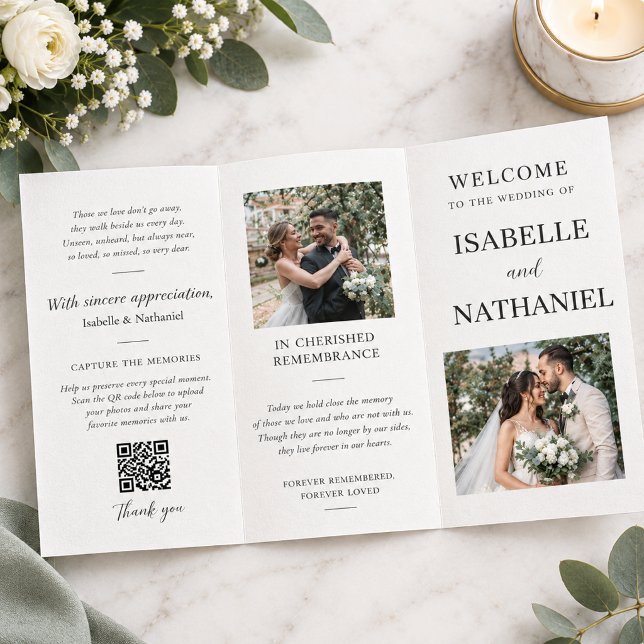 Programme de mariage élégant et mémorial | En souv (Créateur téléchargé)