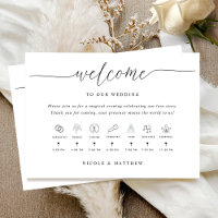 Programme de mariage élégant et minimal avec chron