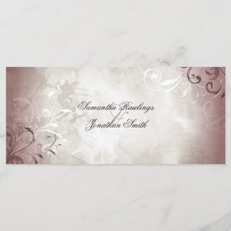 Programme de mariage - Élégant Foliage Vintage & F