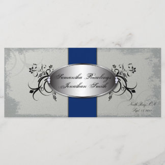 Programme de mariage Elégant Grey Royal Vintage Fl