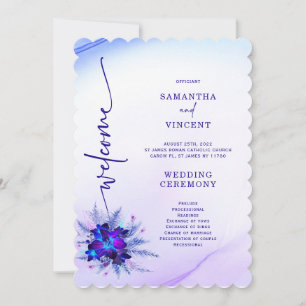Programme de mariage élégant Orchidée Bleue