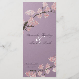 Programme de mariage Élégant pourpre rose cerisier
