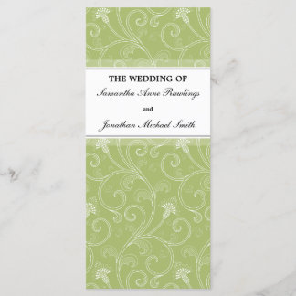 Programme de mariage - Élégant Sage Green Victoria