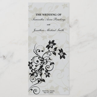 Programme de mariage - Élégant Silver Floral