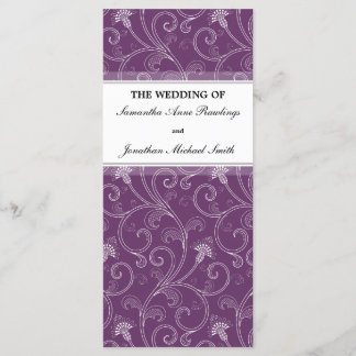 Programme de mariage - Élégant violet victorien Fl