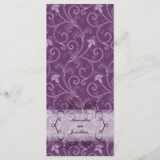 Programme de mariage - Élégant violet victorien Fl