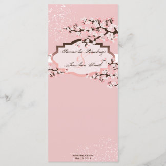 Programme de mariage - Élégantes fleurs de cerises