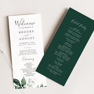 Programme de mariage Emerald Greenery