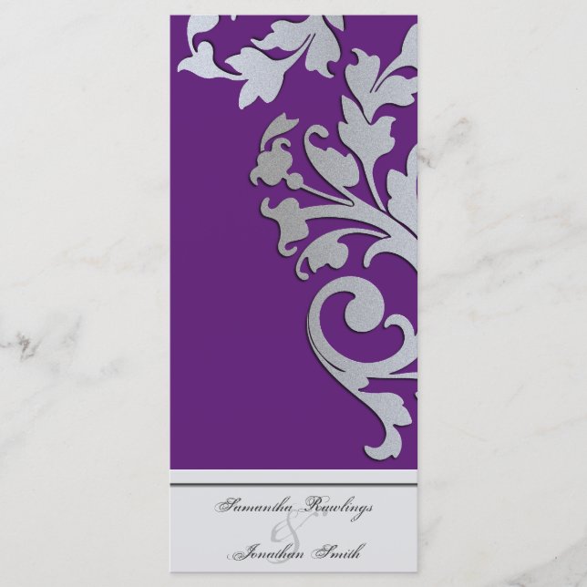 Programme de mariage - Épersion d'argent violet (Devant)