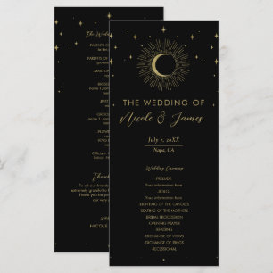 Programme de mariage étoile céleste Gold Stars Moo