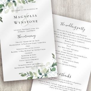 Programme de mariage Eucalyptus BUDGET