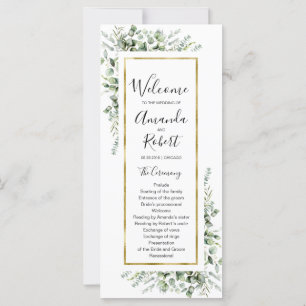 Programme de mariage Eucalyptus Gold Green