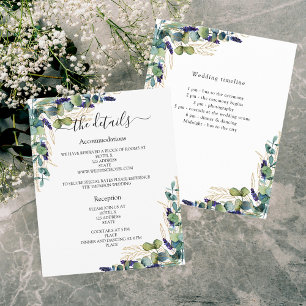 Programme de mariage eucalyptus vert détails
