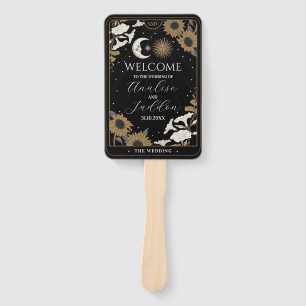 Programme de mariage Éventail à main Tarot Soleil 