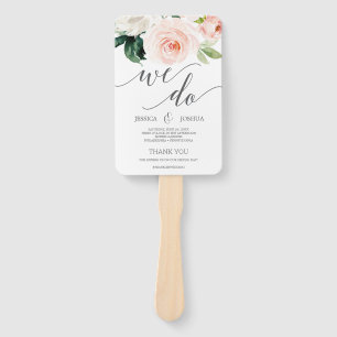 Programme de mariage éventail de fleurs Blushing B
