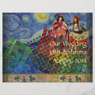 Programme de mariage fantaisiste amusant couleur v