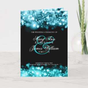 Programme de mariage Feux d'étincelles Turquoise