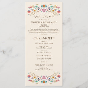Programme de mariage Fiesta Boho
