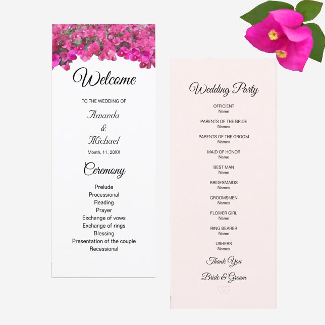 Programme de Mariage Fleurs Magnifiques (Créateur téléchargé)