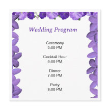 Programme de mariage floral à Arche élégant | Acry
