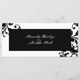 Programme de mariage - Floral à feuilles noires et
