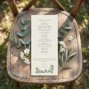 Programme de mariage floral art nouveau élégant
