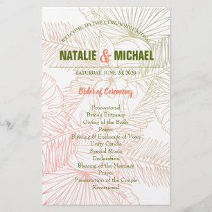 Programme de mariage floral blanc