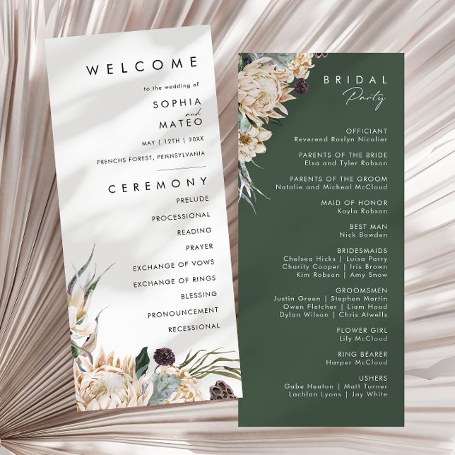 Programme de mariage floral blanc (Créateur téléchargé)