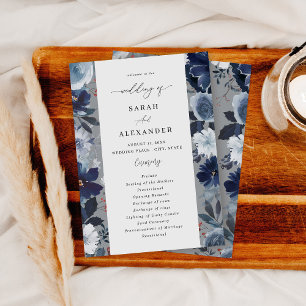Programme de mariage floral Blue & Navy - Grey 2