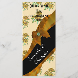 Programme de mariage floral brun